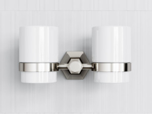 Керамический двойной настенный держатель зубной щетки