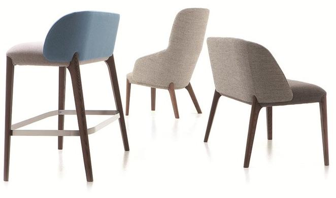 Very Wood Скамья из мягкой ткани с подставкой для ног Bellevue sun-id-1496109 - Вид №2