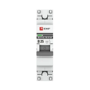 Автоматический выключатель EKF ВА47-63 1P B25 А 4.5 кА 86549791 STLM-2101759