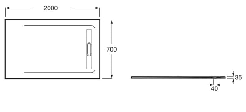 Прямоугольный сверхплоский поддон для душа Stonex® Roca Aquos ARCH-00101045 - Вид №41