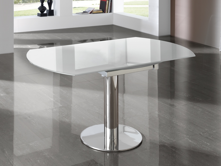063946 Круглый стол белый/хром Schuller Alba - Вид №2