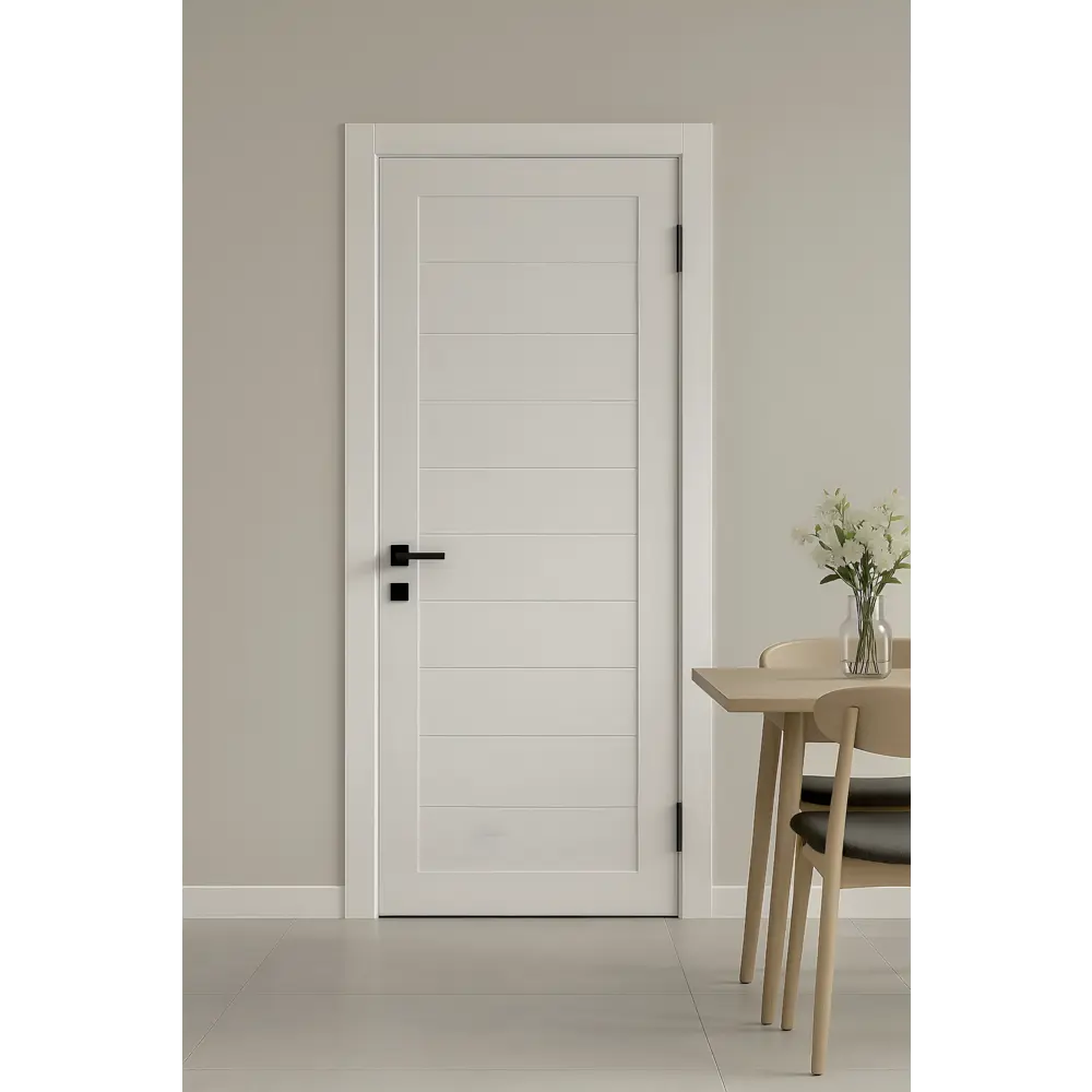 Дверь межкомнатная глухая Корса 80x200 см Hardflex цвет белый с замком и петлями 89434234 STLM-2060151 Santreyd  - Вид №5