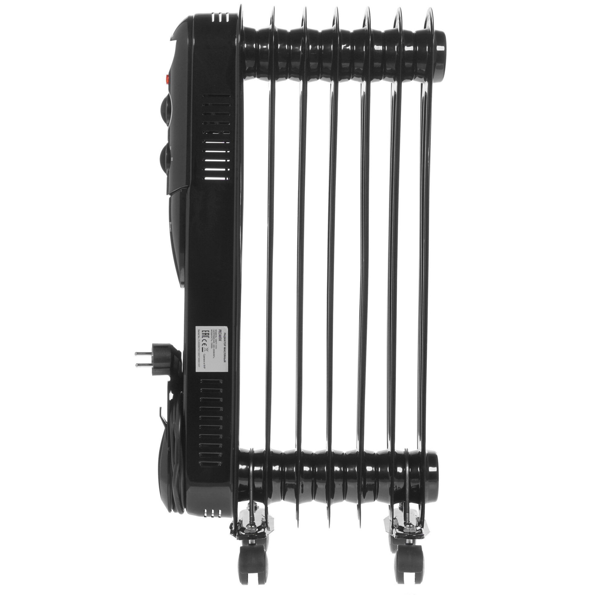 8194832 Масляный обогреватель Ресанта ОМПТ-7НЧ черный STDN-0146659 - Вид №2