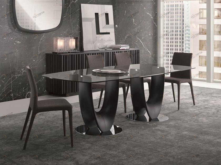 Pacini & Cappellini Стол из дерева и стекла sun-id-1414584