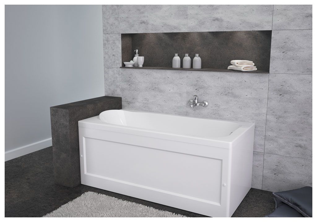 Акриловая ванна Aquanet West 160x70 (+ шторка Aquanet Alfa 4 NF6222-pivot) 0020405400196049 - Вид №5