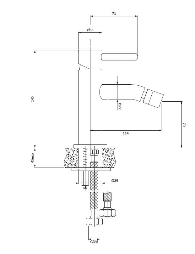 Смеситель для биде OMNIRES Y ARCH-00054320 - Вид №10
