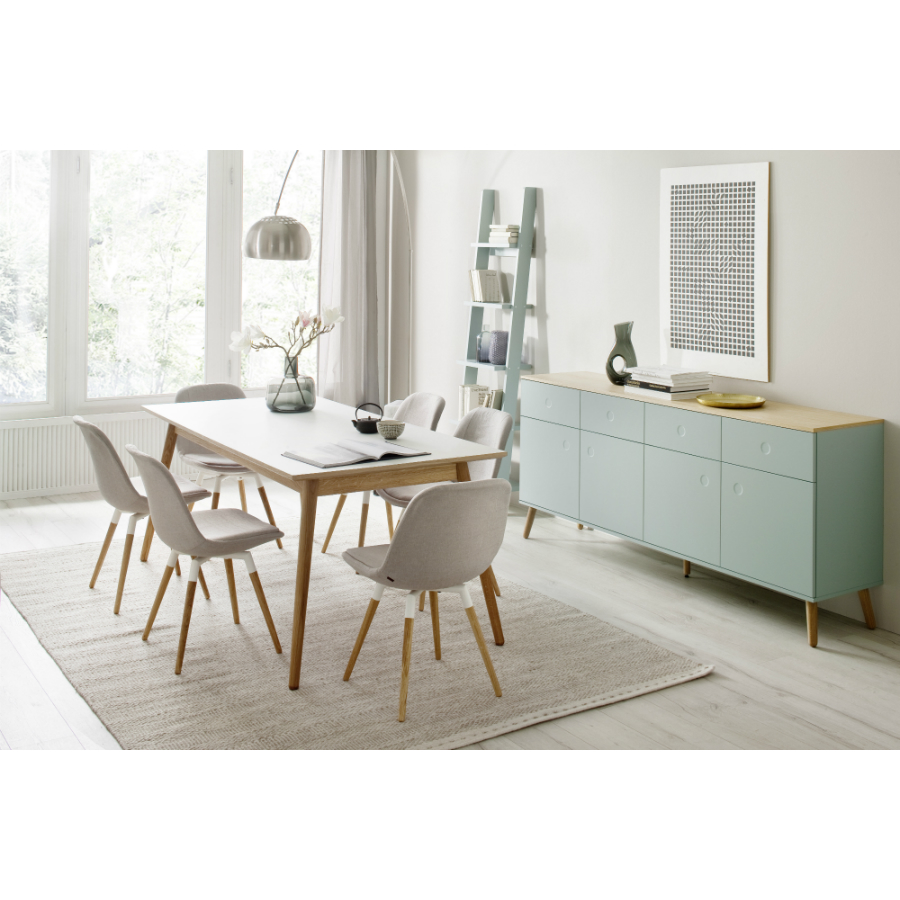 Сервант Tenzo Dot, 86х192х43 см, дуб, зеленый 1678676 - Вид №4