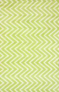Ковер Zig Zag зелёный 300х400 DOLLY CAPRETS ДИЗАЙНЕРСКИЕ, ЗИГ ЗАГ 015210 Белый;зеленый
