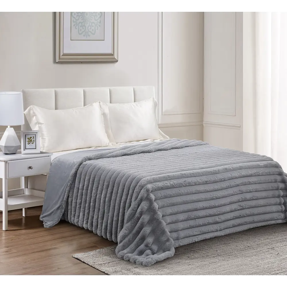 Santreyd Technominimal — уютный плед из искусственного меха 200x220 см 84720862 STLM-0053986 - Вид №4