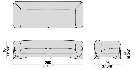 Porada 3-х местный тканевый диван Twenty sun-id-1510845 - Вид №8