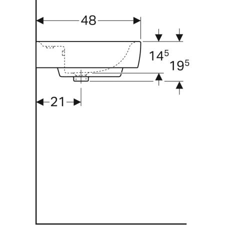 222265000 Раковина Geberit Renova Plan Geberit  - Вид №15