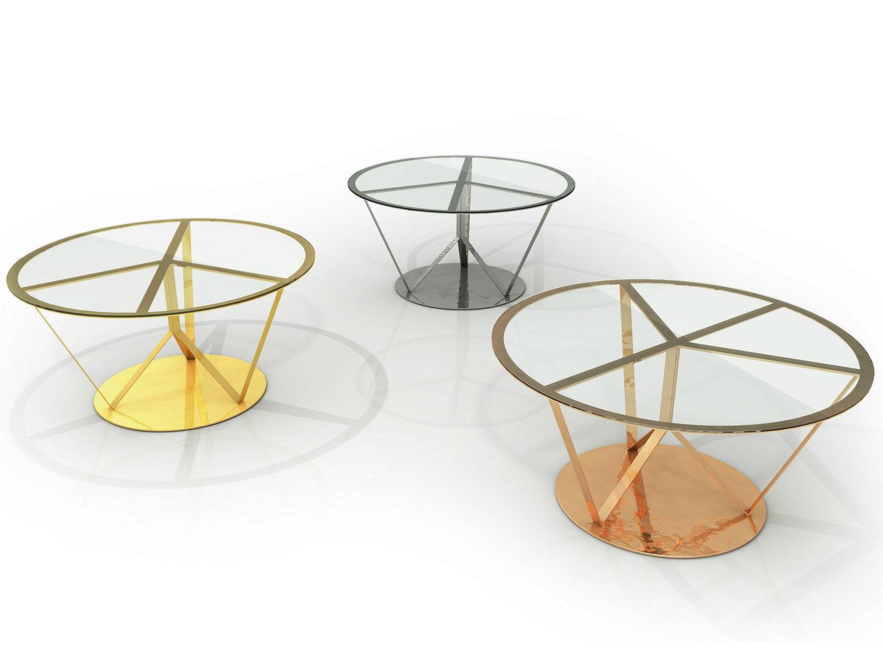 Круглый стол из алюминия и стекла altreforme ARCH-00140930 - Вид №2