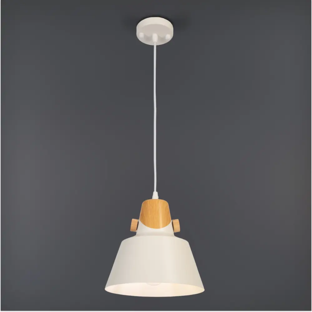 Светильник подвесной Lamplandia Prato 1 лампа 5 м² цвет белый STLM-2186335 - Вид №1