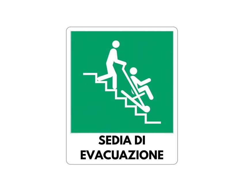 Вывески для отслеживания эвакуационных стульев Spazio Calmo CARTELLO "SEDIA DI EVACUAZIONE" ARCH-00022278