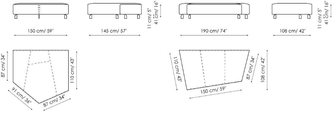 Bonaldo Модульный диван из ткани sun-id-1455653 - Вид №6
