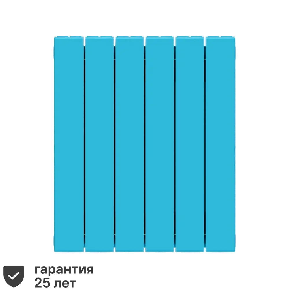 Радиатор секционный Rifar Supremo S50006RAL5024 500/90 6 секций боковое подключение биметалл голубой 82560834 STLM-2167373