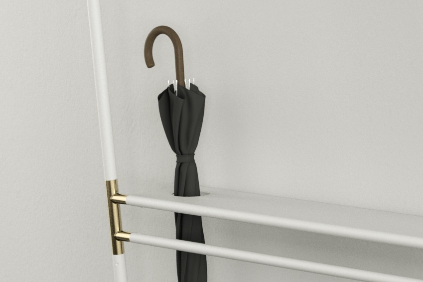 Вешалка в прихожую Lean On Me, белая UMAGE 5250 - Вид №3