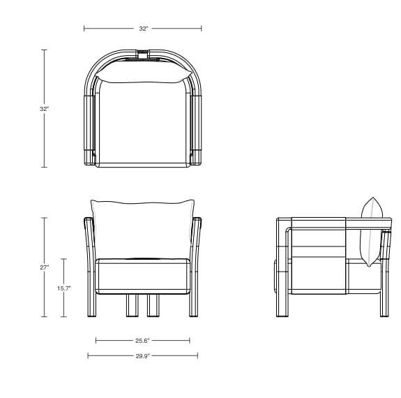 Кресло с подлокотниками Articolo Studios седло ARCH-00024286 - Вид №3