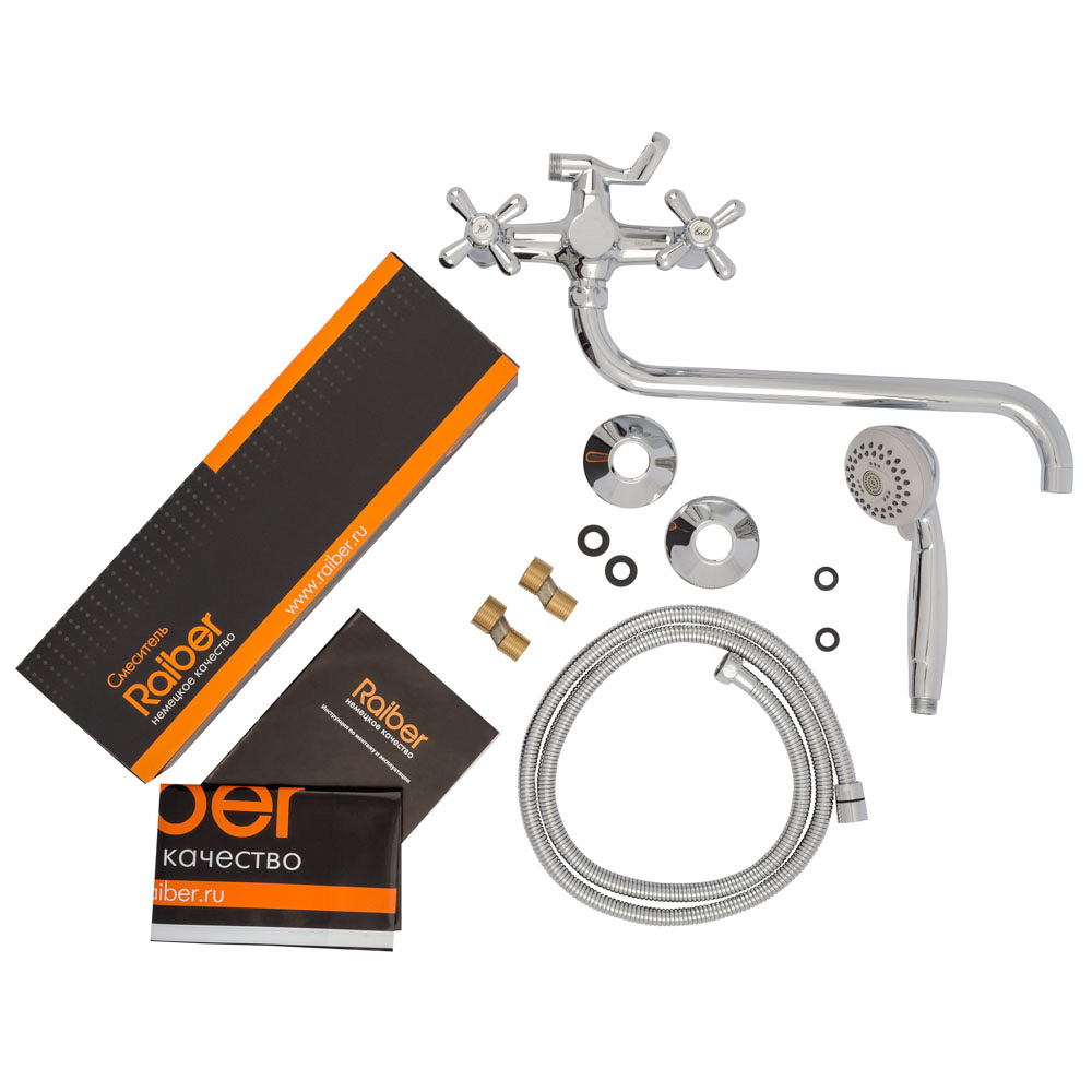 R2003 Смеситель для ванны с двумя рукоятками Raiber Classic - Вид №3