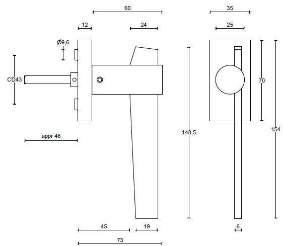Formani Оконная ручка dk из нержавеющей стали Tense Bb100-dk - Вид №5