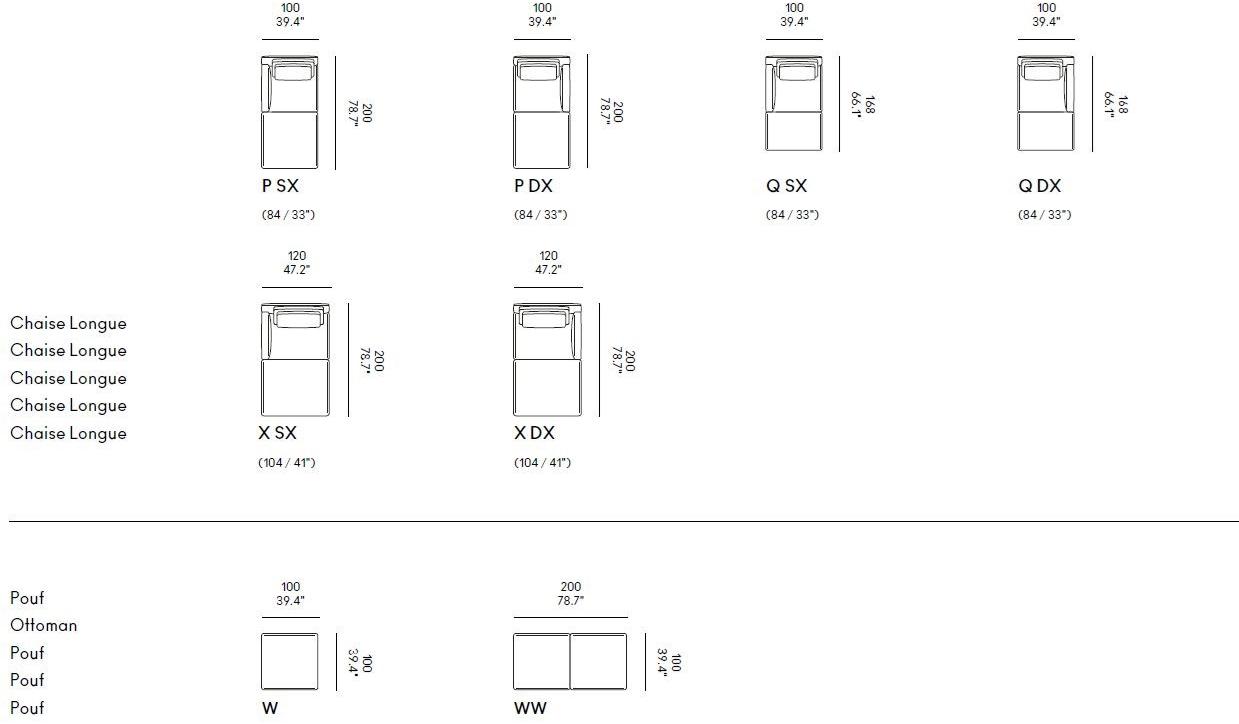 Casamania & Horm Модульный диван со съемным чехлом из ткани или кожи Ellington sun-id-1450493 - Вид №9