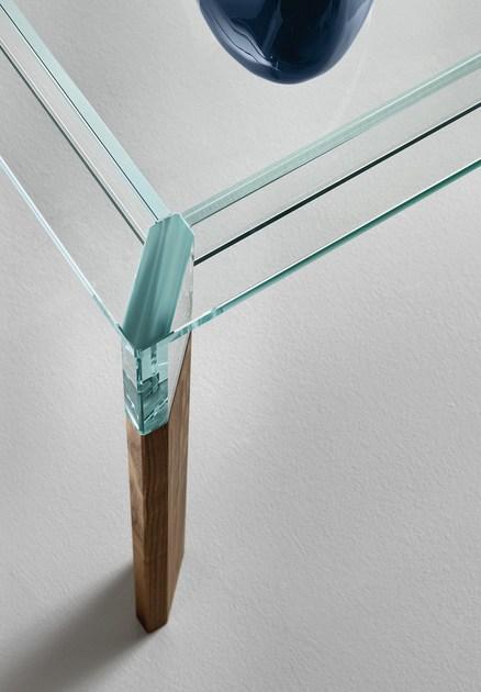 Tonelli Design Прямоугольный обеденный стол из дерева и стекла sun-id-1476520 - Вид №2