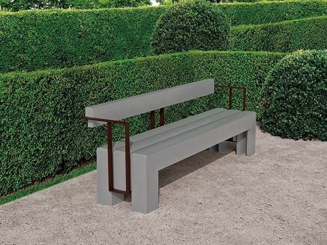 Скамья со спинкой с подлокотниками ULMA Architectural Solutions LUR ARCH-00135483 - Вид №1