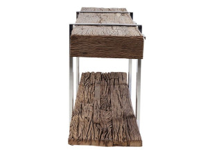 Рециркулированная деревянная прямоугольная консоль с ящиками