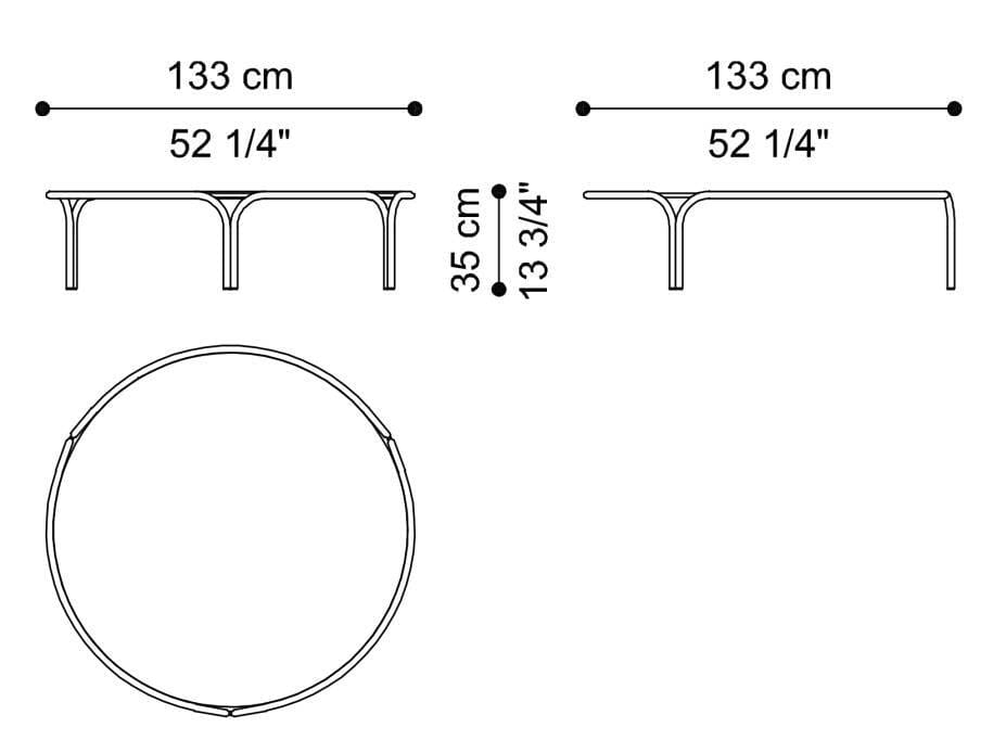 Низкий журнальный столик из ткани и металла ETRO Home Interiors Piping ARCH-00073317 - Вид №3