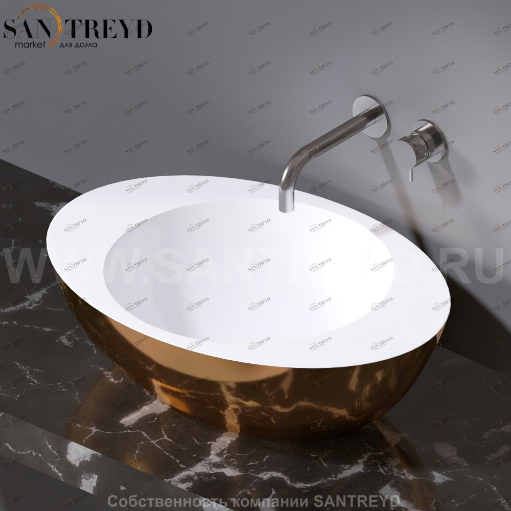 L269.250 Накладная раковина на столешницу  овальная A. e T. Italia ACCENT AeT ITALIA