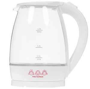 8157390 Электрочайник Мастерица ЕК-1801G белый