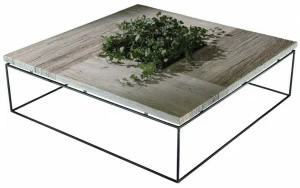 Garbarino Низкий квадратный журнальный столик из дуба Graphic Gra 6