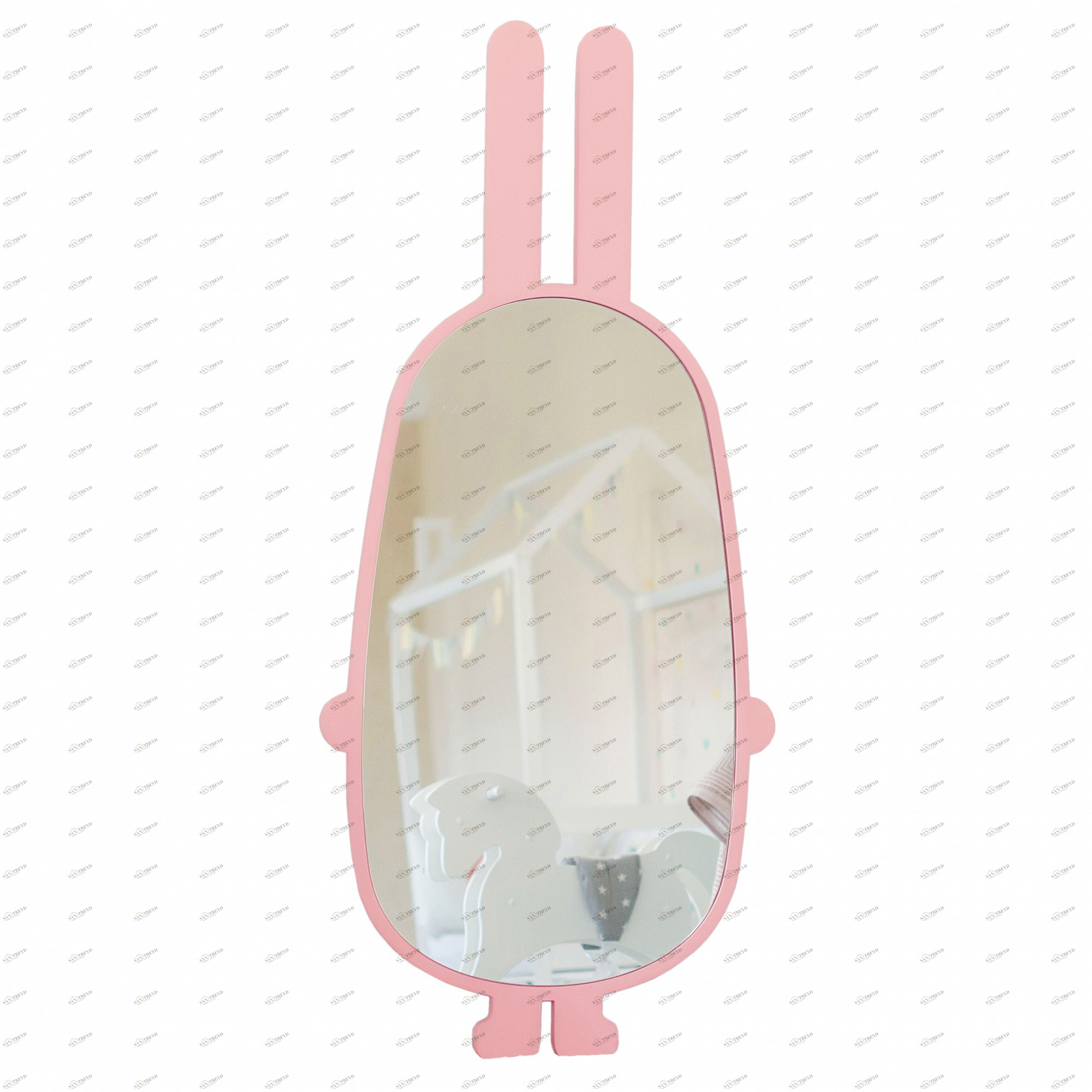 Зеркало детское напольное розовое "Заяц" ЗАЯЦ  00-3859366 Розовый Santreyd 