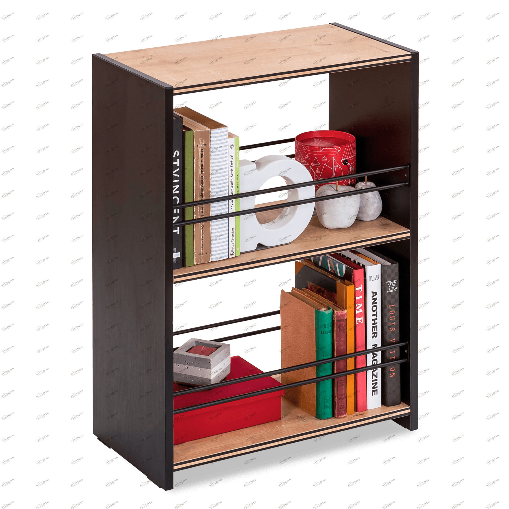 Стеллаж для книг открытый черный Black CILEK BLACK 00-3832374 Черный Santreyd