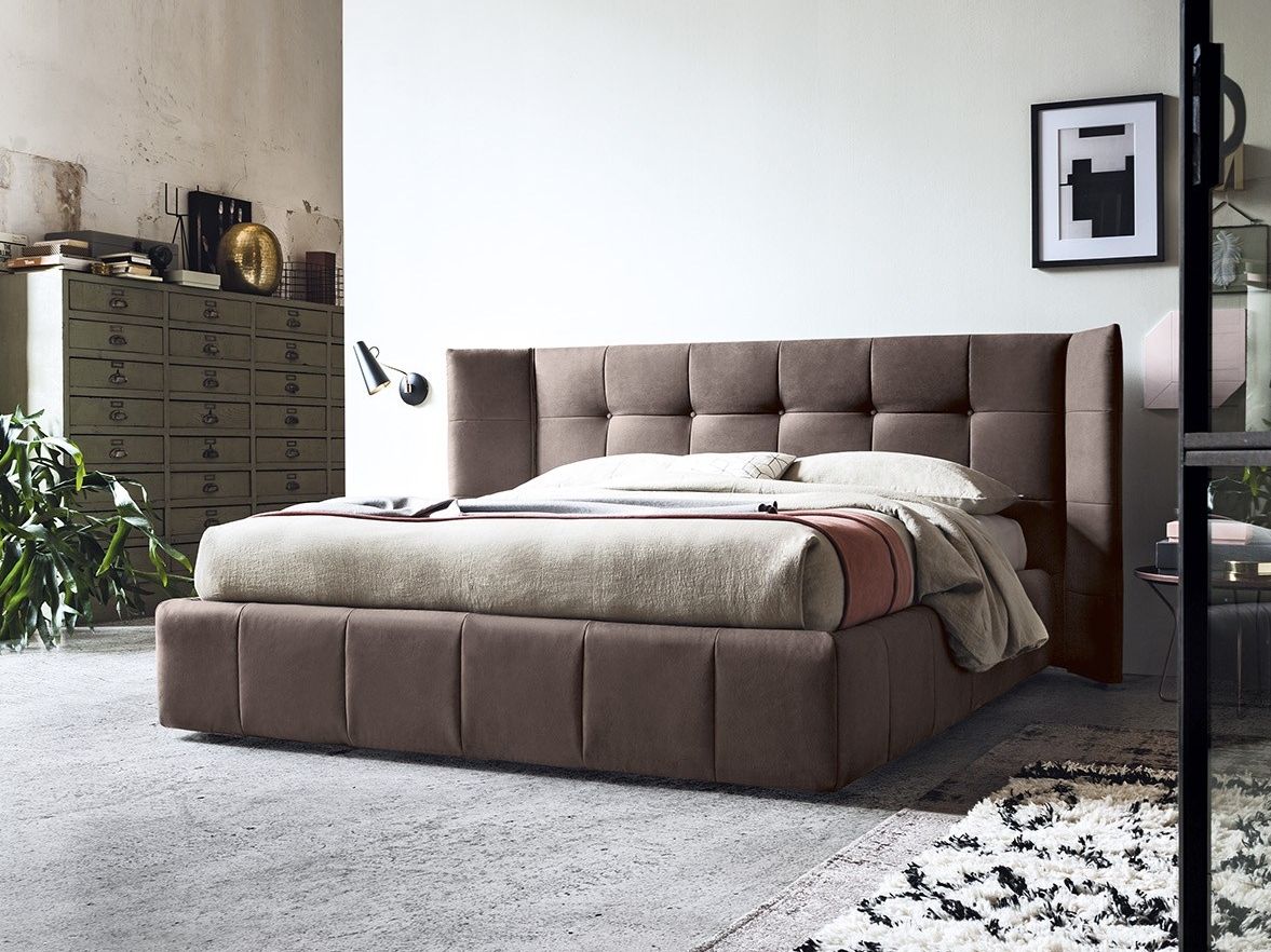 Двуспальная кровать для хранения ткани с капитонным изголовьем Felis Bedstories ARCH-00083536