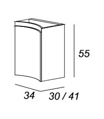 Мебель для ванной CEZARES VAGUE 104 Antacite 44221 - Вид №5