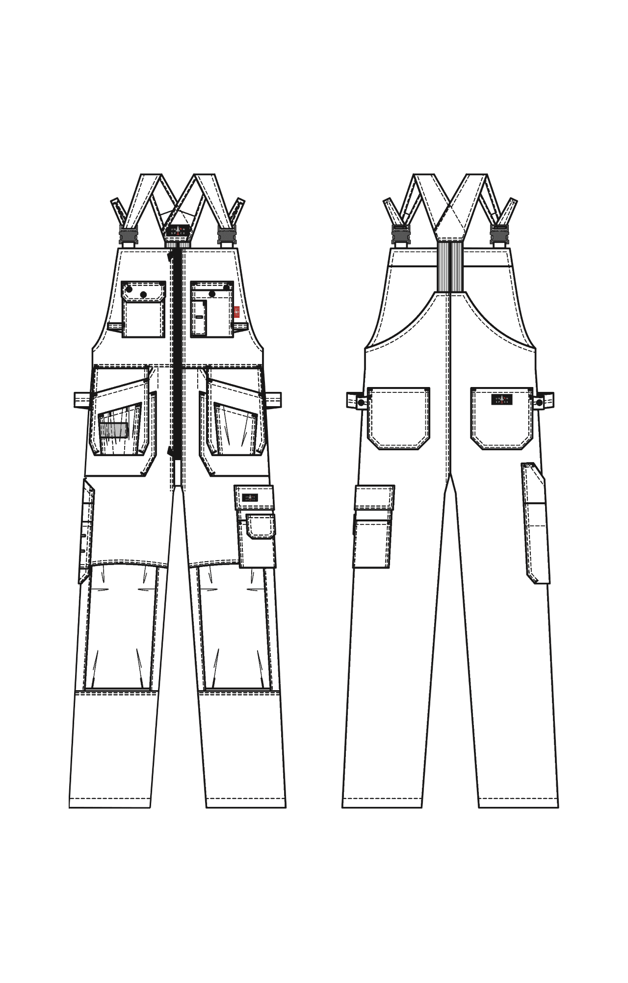 5027306 Полукомбинезон темно-синий Union Space  Летняя спецодежда  размер 44-46/170-176  - Вид №2