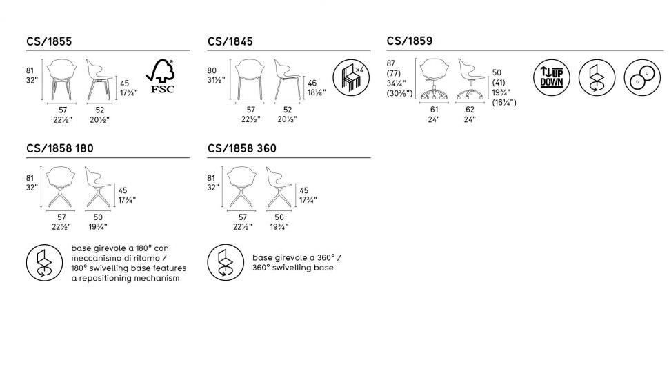 Calligaris Стул из поликарбоната с подлокотниками sun-id-1440207 - Вид №2