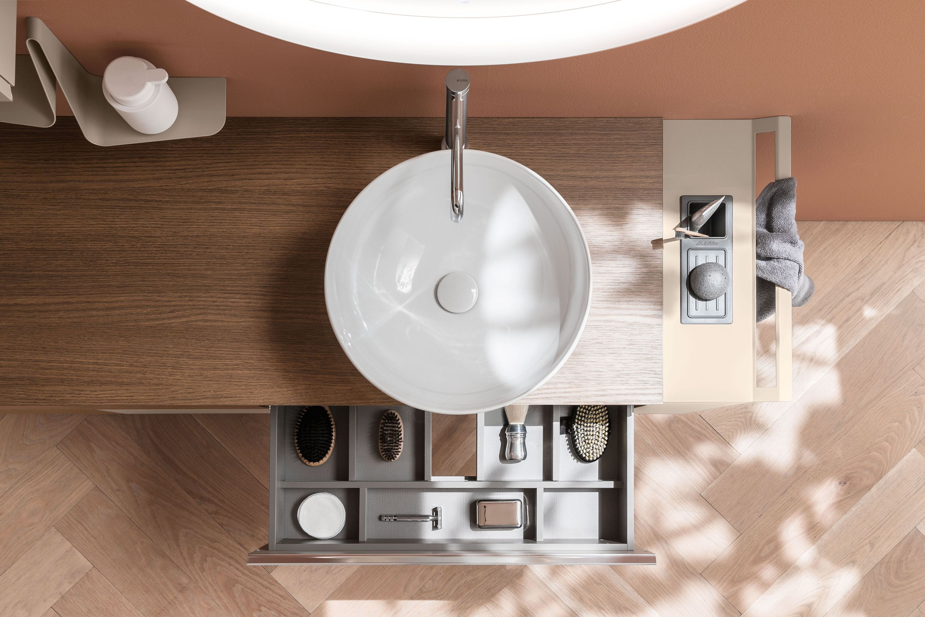 Подвесной умывальник из термо текстурированного и матового лака ARBLU Dress System ARCH-00078274 - Вид №2