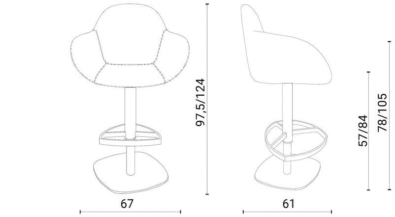 Ozzio Italia Пуф регулируемый по высоте со спинкой  S559  - Вид №2