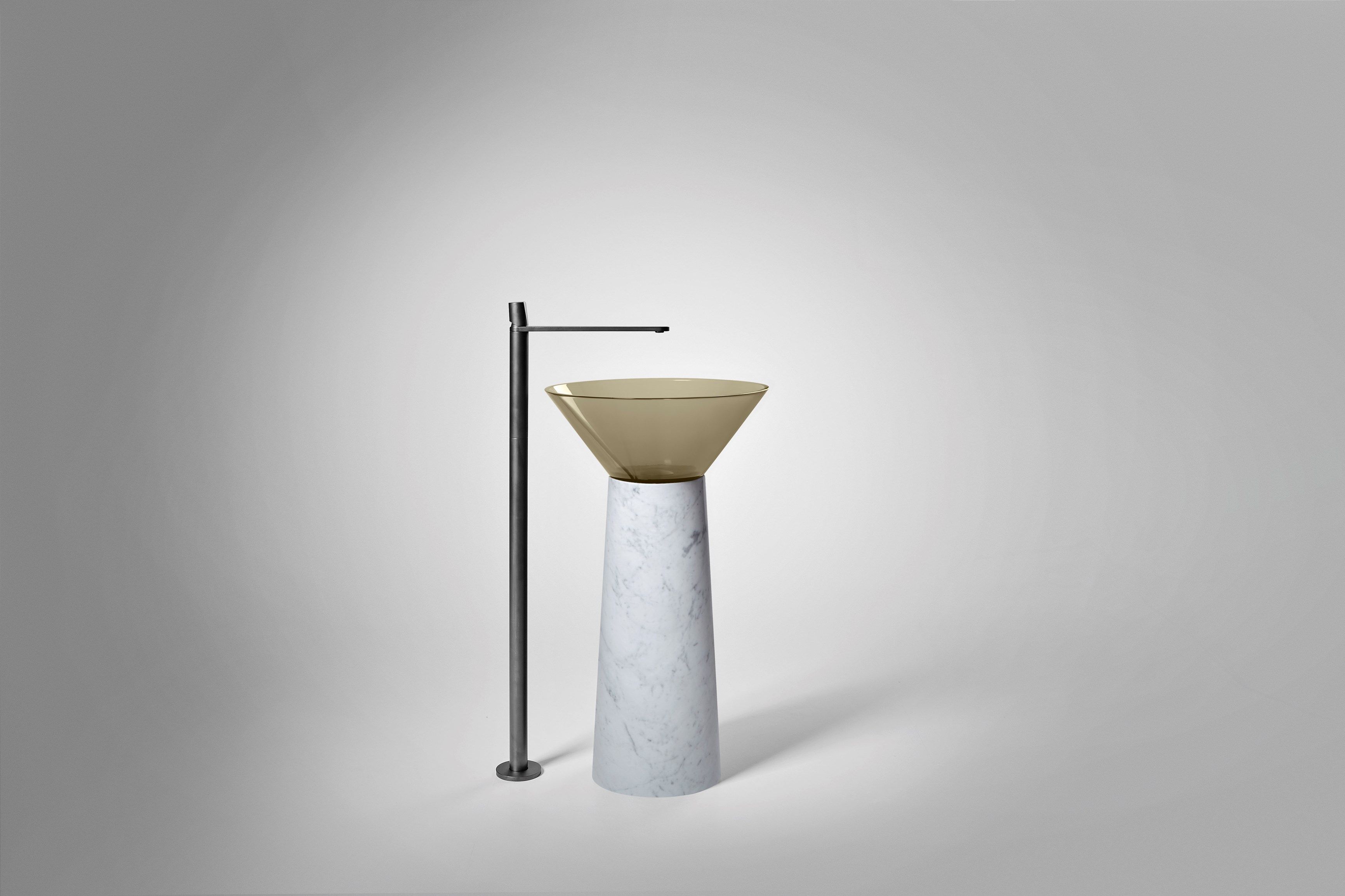 Каррарский мрамор отдельно стоящий круглый умывальник Antoniolupi ALBUME11 + ALBUME21 ARCH-00060600 - Вид №18