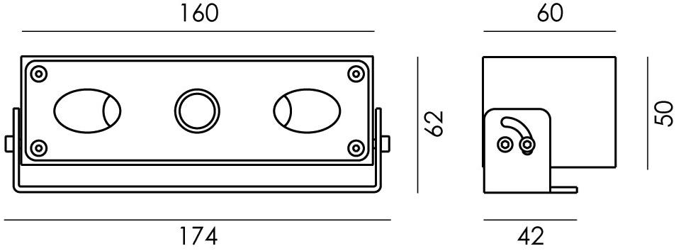 NEXO LUCE Регулируемый светодиодный проектор для улицы из нержавеющей стали Projector nexo luce 2129 - Вид №2