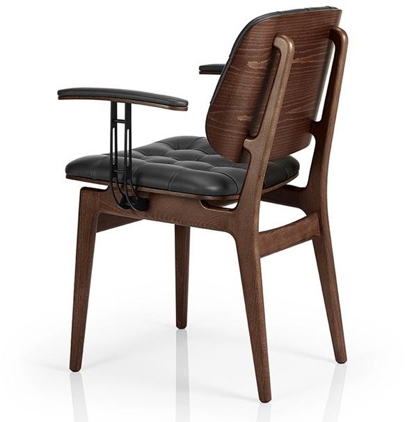 JMS Кожаное кресло с подлокотниками Chloe M932 wuu b cr - Вид №1