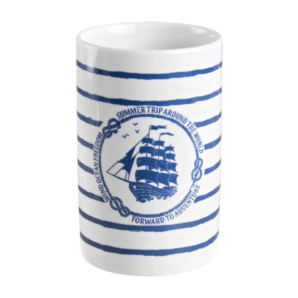 Стакан для зубных щёток Adventure керамика цвет белый VERRAN STLM-2017383