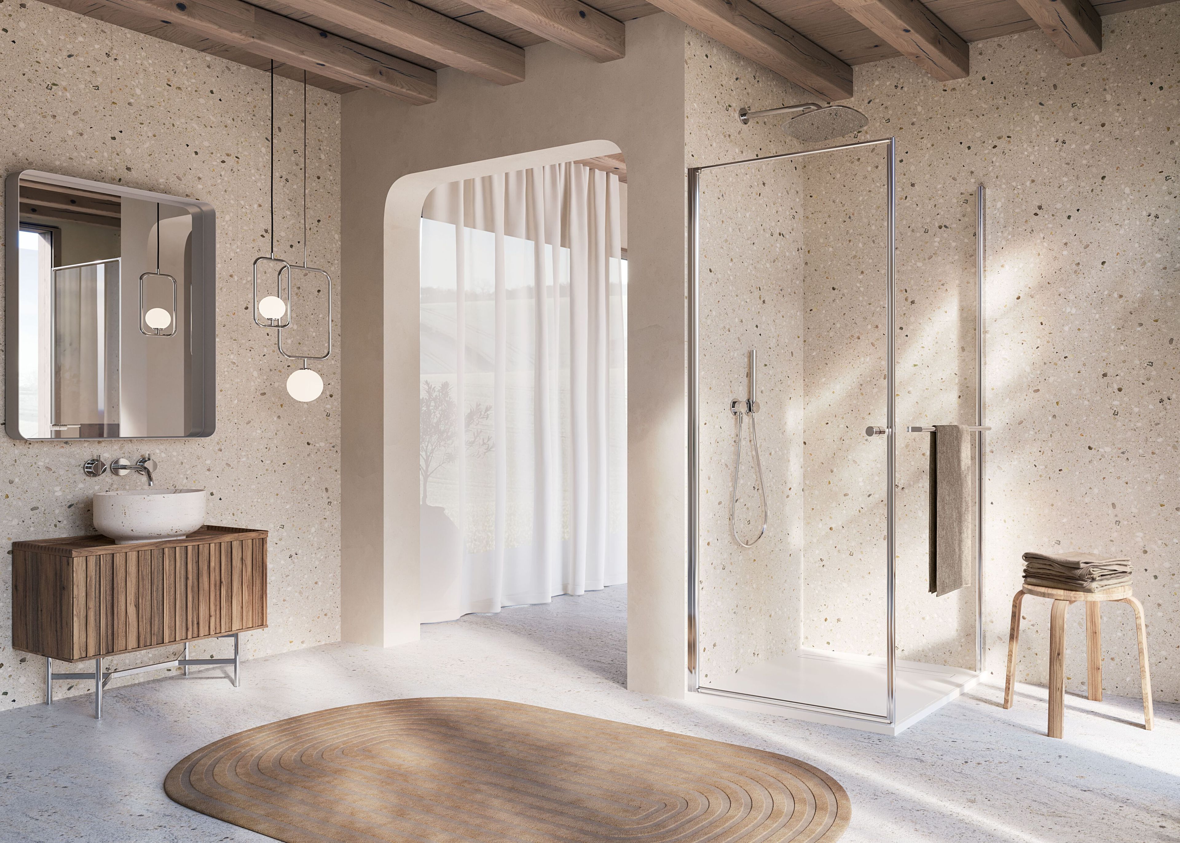 Хрустальная душевая кабина с распашной дверью DUKA Multi-S 4000 NEW ARCH-00098252 - Вид №1