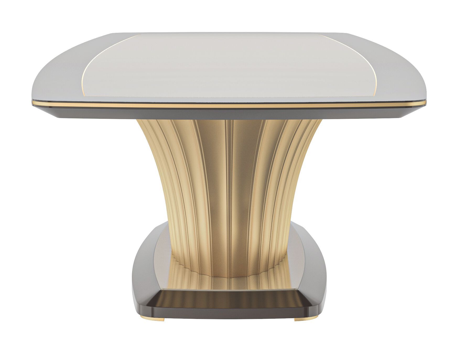 Прямоугольный обеденный стол из бука Modenese Luxury Interiors GOLDEN LEG ARCH-00020424