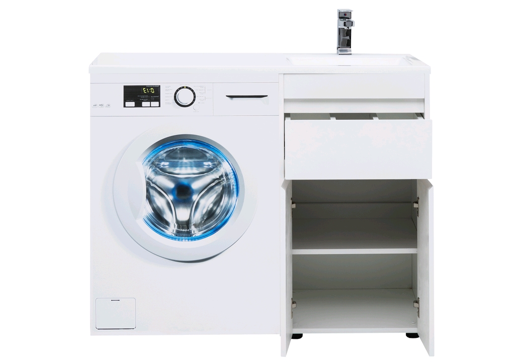 Тумба с раковиной Aquanet Токио 110 R белый (напольная, 1 ящик, 2 дверцы) 0023774400235498 - Вид №10