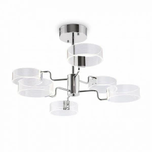 Светильник потолочный на 6 ламп хром Eva FR6039CL-L48CH FREYA LED 00-3957035 Прозрачный;хром
