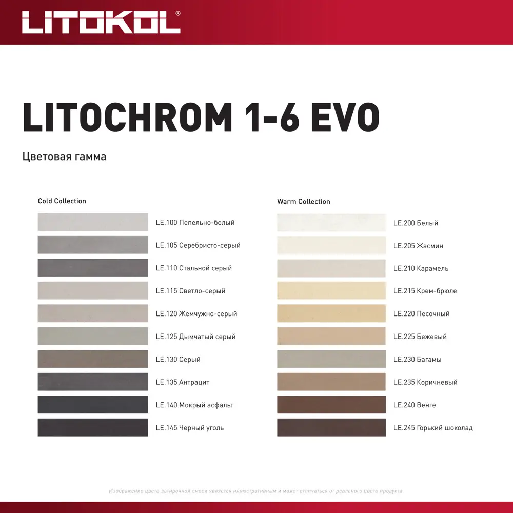 Litokol Litochrom 1-6 Evo - цементная затирка бежевая для плитки 2 кг 85486593 STLM-0063174 - Вид №4