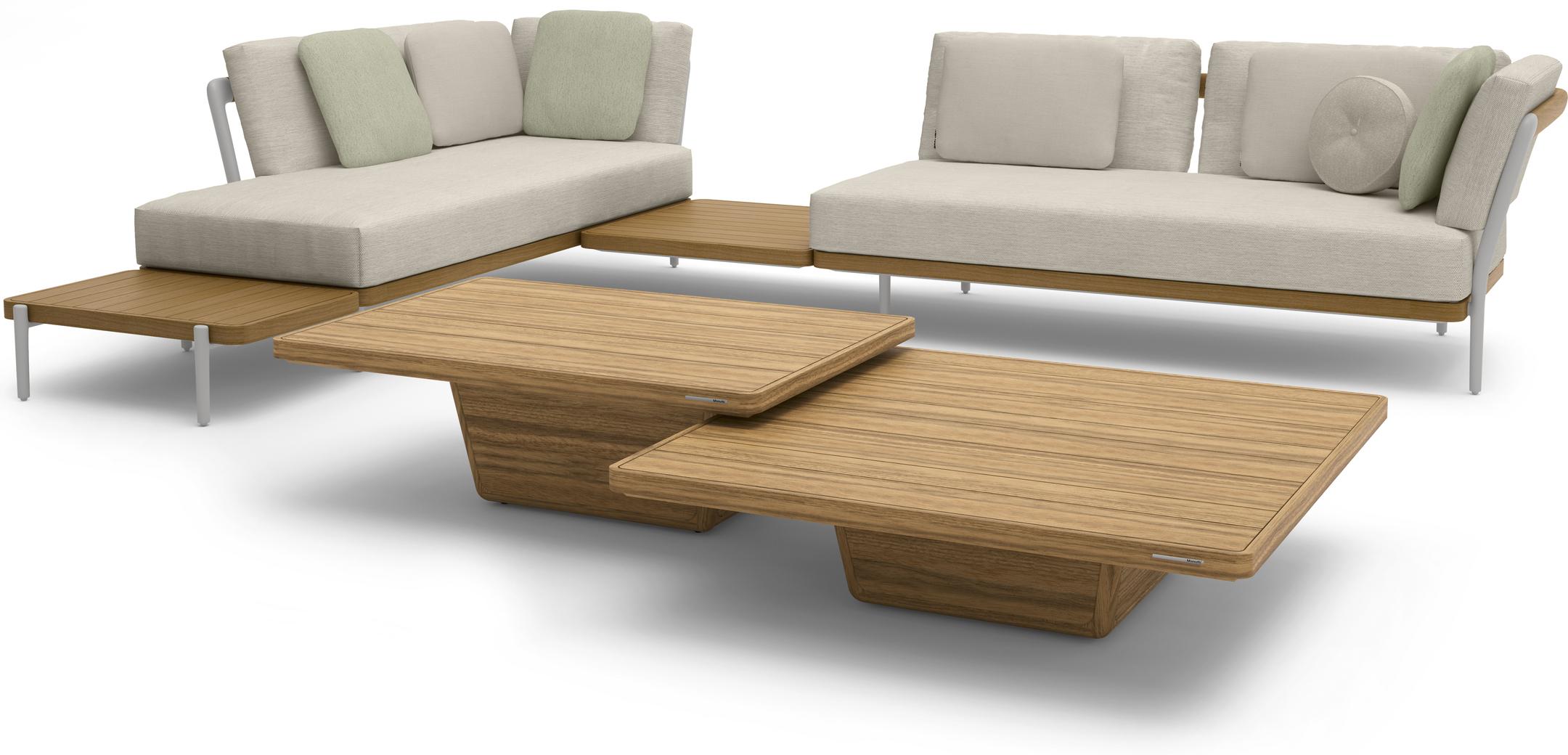 MNST1254 Журнальные столики, teak, матовый 79см x 79см Manutti Cobi  - Вид №1